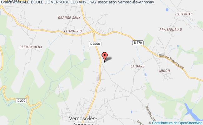 plan association Amicale Boule De Vernosc Les Annonay Vernosc-lès-Annonay