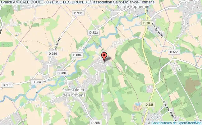 plan association Amicale Boule Joyeuse Des Bruyeres Saint-Didier-de-Formans