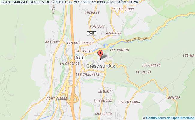 plan association Amicale Boules De Gresy-sur-aix / Mouxy Grésy-sur-Aix