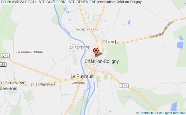 plan association Amicale Bouliste Chatillon - Ste Genevieve Châtillon-Coligny