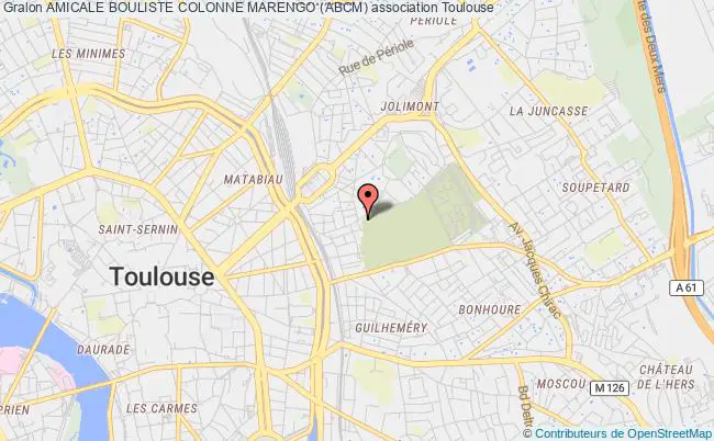 plan association Amicale Bouliste Colonne Marengo (abcm) Toulouse