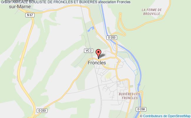 plan association Amicale Bouliste De Froncles Et Buxieres Froncles