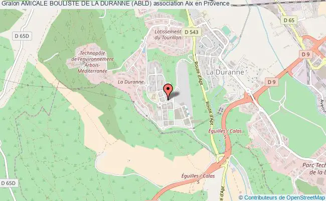 plan association Amicale Bouliste De La Duranne (abld) Aix-en-Provence