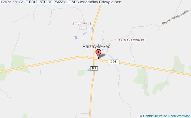 plan association Amicale Bouliste De Paizay Le Sec Paizay-le-Sec