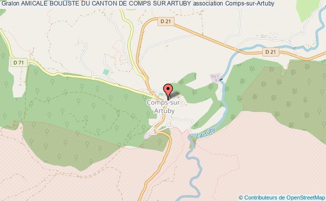 plan association Amicale Bouliste Du Canton De Comps Sur Artuby Comps-sur-Artuby