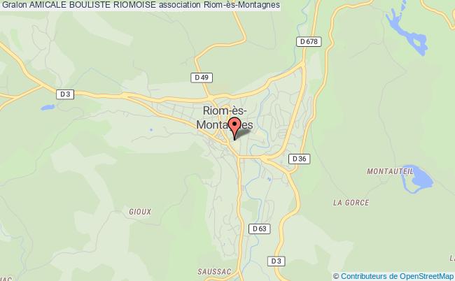 plan association Amicale Bouliste Riomoise Riom-ès-Montagnes