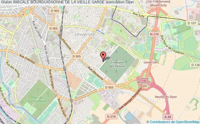 plan association Amicale Bourguignonne De La Vieille Garde Dijon