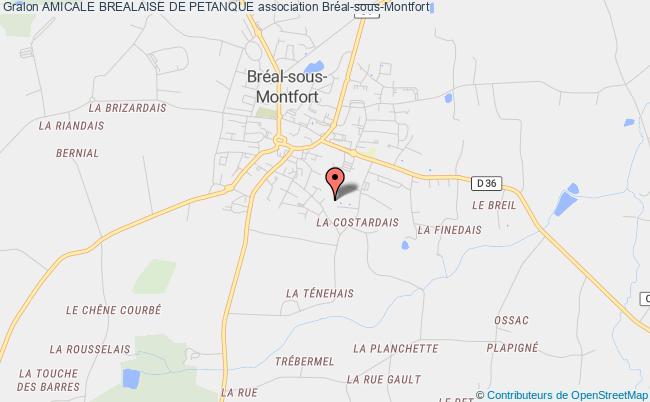 plan association Amicale Brealaise De Petanque Bréal-sous-Montfort