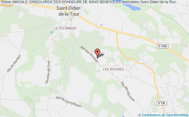 plan association Amicale Cassolarde Des Donneurs De Sang Benevoles Saint-Didier-de-la-Tour