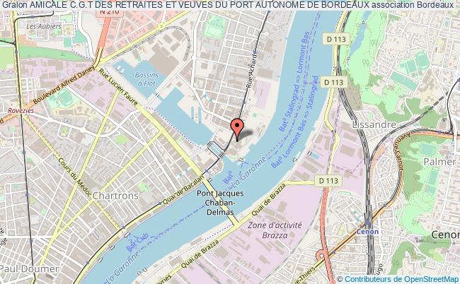 plan association Amicale C.g.t Des Retraites Et Veuves Du Port Autonome De Bordeaux Bordeaux