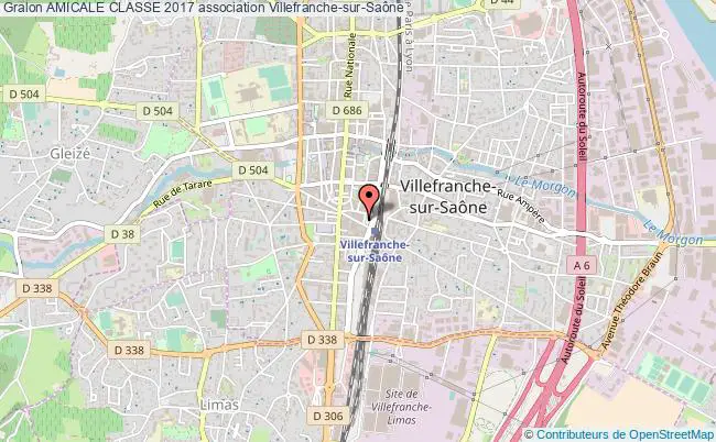plan association Amicale Classe 2017 Villefranche-sur-Saône
