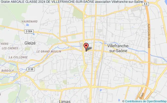 plan association Amicale Classe 2024 De Villefranche-sur-saÔne Villefranche-sur-Saône
