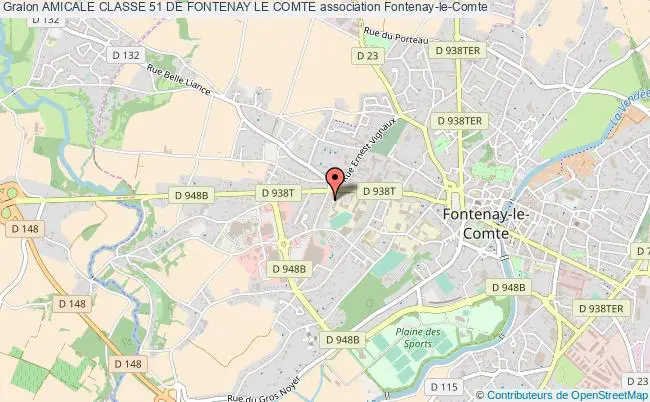 plan association Amicale Classe 51 De Fontenay Le Comte Fontenay-le-Comte