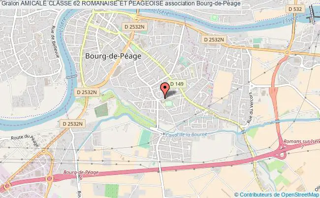 plan association Amicale Classe 62 Romanaise Et Peageoise Bourg-de-Péage