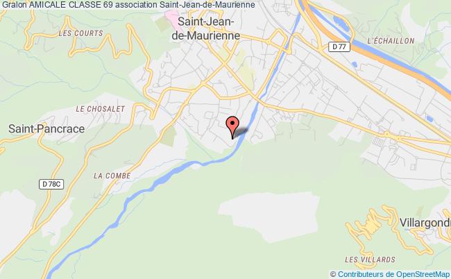plan association Amicale Classe 69 Saint-Jean-de-Maurienne