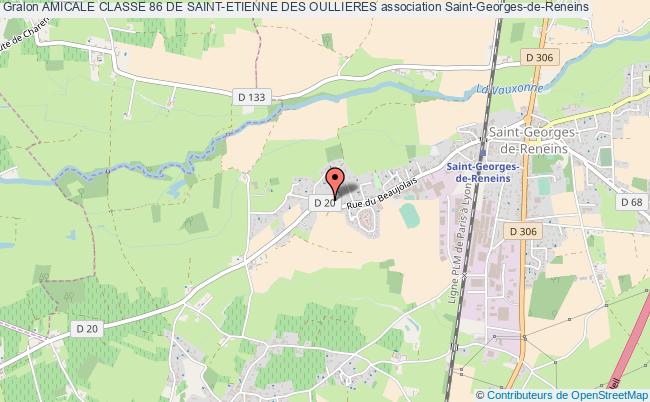 plan association Amicale Classe 86 De Saint-etienne Des Oullieres Saint-Georges-de-Reneins