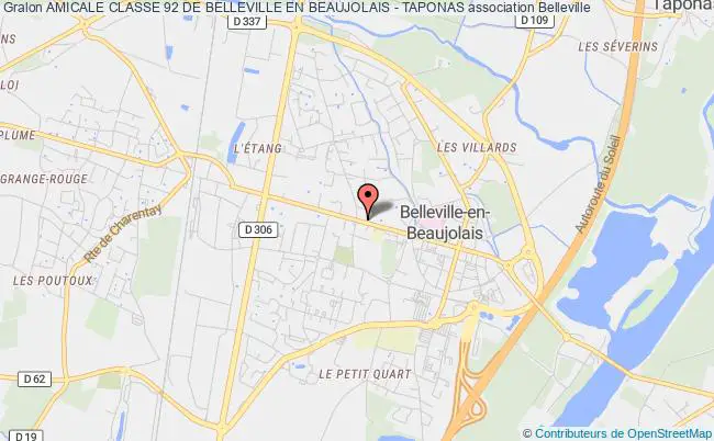 plan association Amicale Classe 92 De Belleville En Beaujolais - Taponas Belleville-en-Beaujolais