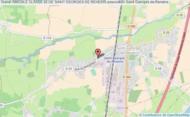 plan association Amicale Classe 92 De Saint Georges De Reneins Saint-Georges-de-Reneins