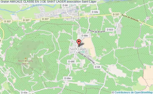 plan association Amicale Classe En 3 De Saint Lager Saint-Lager