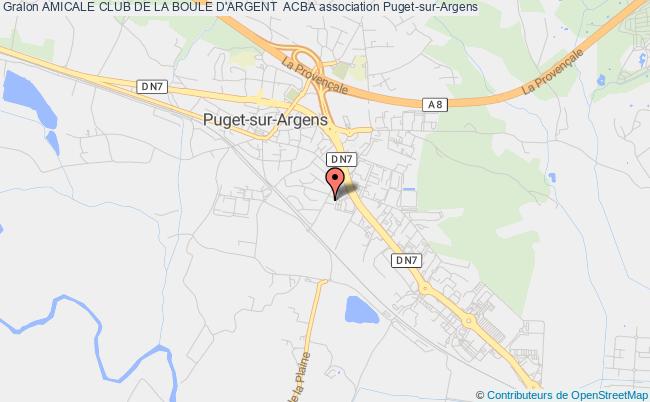 plan association Amicale Club De La Boule D'argent  Acba Puget-sur-Argens