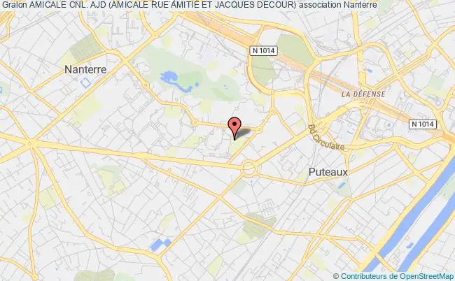 plan association Amicale Cnl. Ajd (amicale Rue AmitiÉ Et Jacques Decour) Nanterre