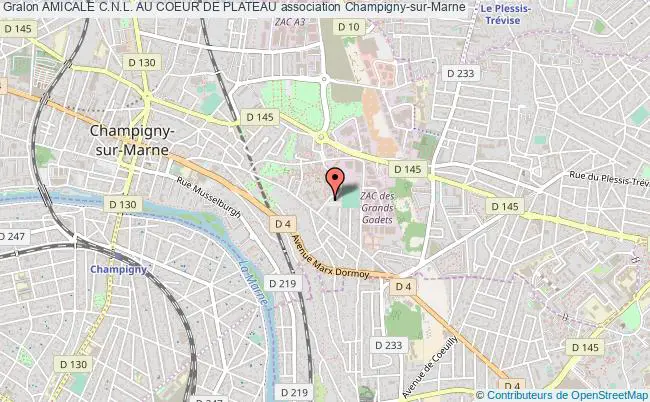 plan association Amicale C.n.l. Au Coeur De Plateau Champigny-sur-Marne