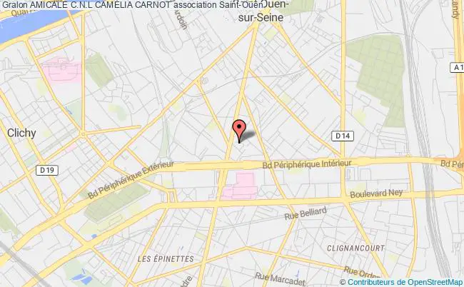 plan association Amicale C.n.l CamÉlia Carnot Saint-Ouen-sur-Seine