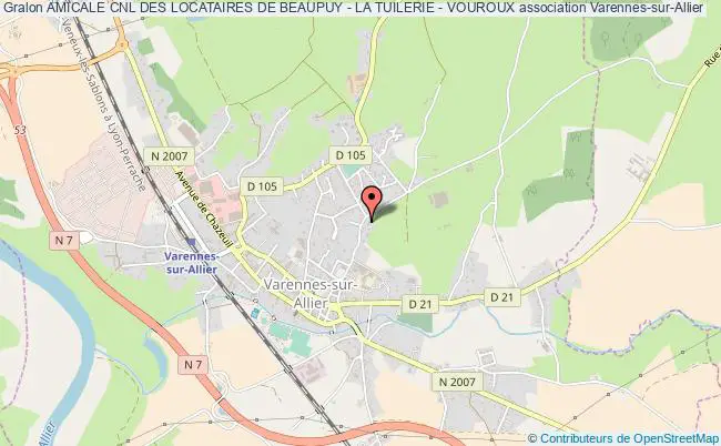 plan association Amicale Cnl Des Locataires De Beaupuy - La Tuilerie - Vouroux Varennes-sur-Allier