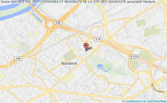 plan association Amicale Cnl Des Locataires Et Residents De La Cite Des Canibouts Nanterre
