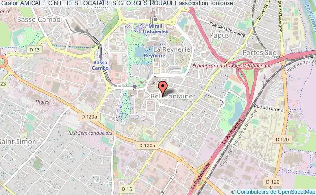 plan association Amicale C.n.l. Des Locataires Georges Rouault Toulouse