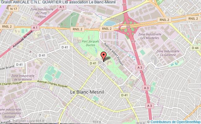 plan association Amicale C.n.l. Quartier Lib Le Blanc-Mesnil