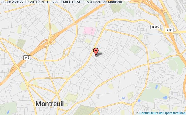plan association Amicale Cnl Saint Denis - Emile Beaufils Montreuil