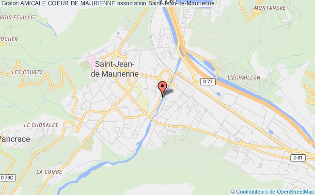 plan association Amicale Coeur De Maurienne Saint-Jean-de-Maurienne