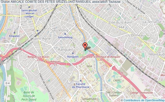 plan association Amicale Comite Des Fetes Sauzelong Rangueil Toulouse