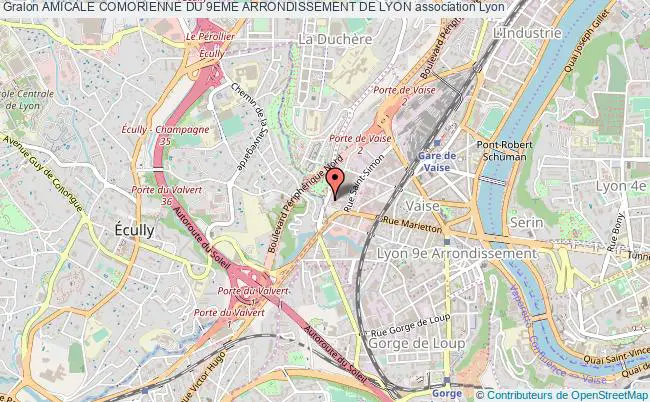 plan association Amicale Comorienne Du 9eme Arrondissement De Lyon Lyon 9e Arrondissement