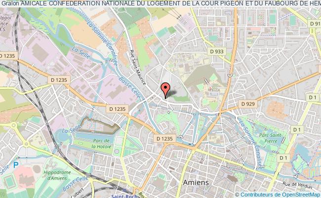 plan association Amicale Confederation Nationale Du Logement De La Cour Pigeon Et Du Faubourg De Hem Amiens