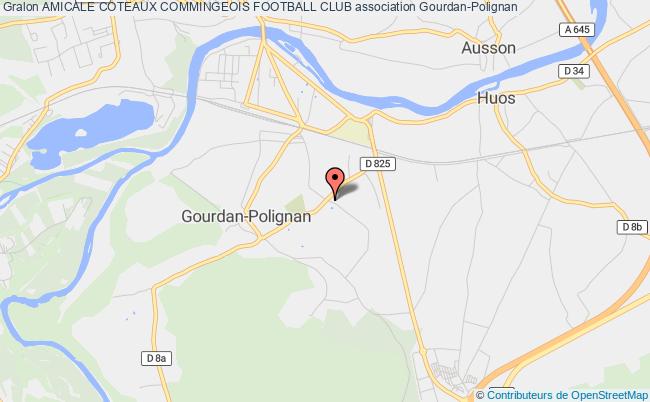 plan association Amicale Coteaux Commingeois Football Club Gourdan-Polignan