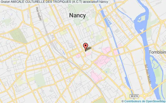 plan association Amicale Culturelle Des Tropiques (a.c.t) Nancy