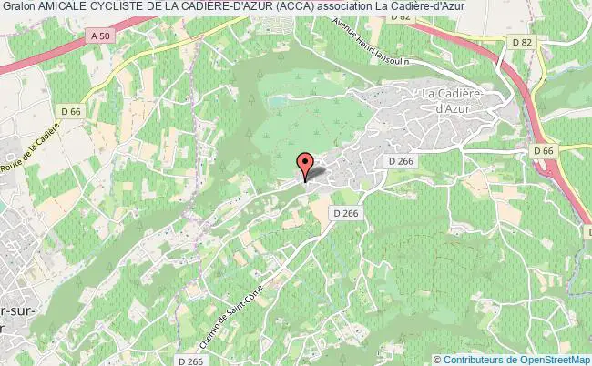 plan association Amicale Cycliste De La CadiÈre-d'azur (acca) La Cadière-d'Azur
