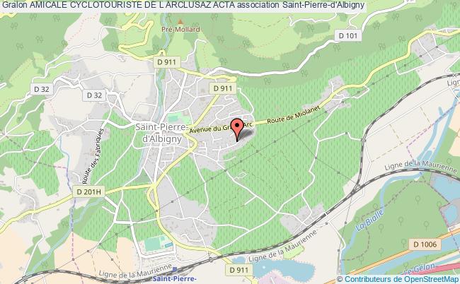 plan association Amicale Cyclotouriste De L Arclusaz Acta Saint-Pierre-d'Albigny