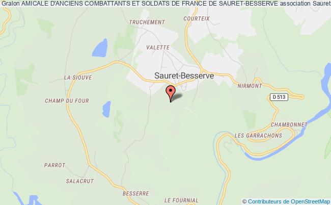 plan association Amicale D'anciens Combattants Et Soldats De France De Sauret-besserve Sauret-Besserve