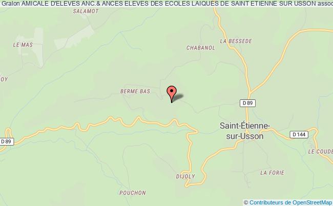 plan association Amicale D'eleves Anc.& Ances Eleves Des Ecoles Laiques De Saint Etienne Sur Usson Saint-Étienne-sur-Usson