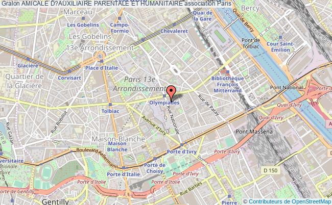 plan association Amicale D?auxiliaire Parentale Et Humanitaire Paris