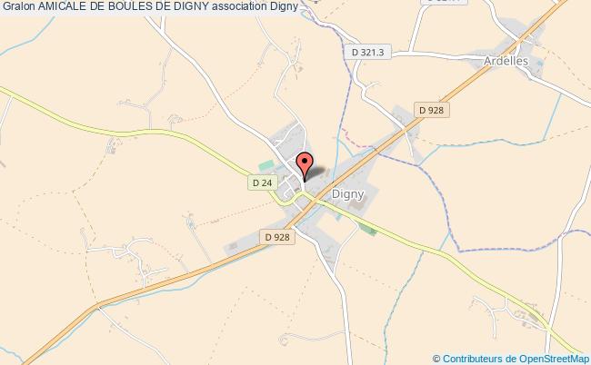 plan association Amicale De Boules De Digny Digny