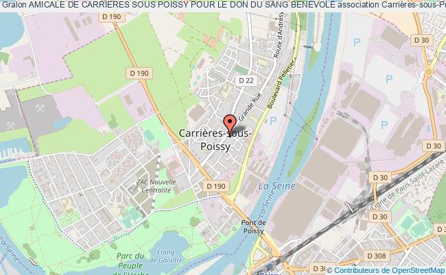 plan association Amicale De Carrieres Sous Poissy Pour Le Don Du Sang Benevole Carrières-sous-Poissy