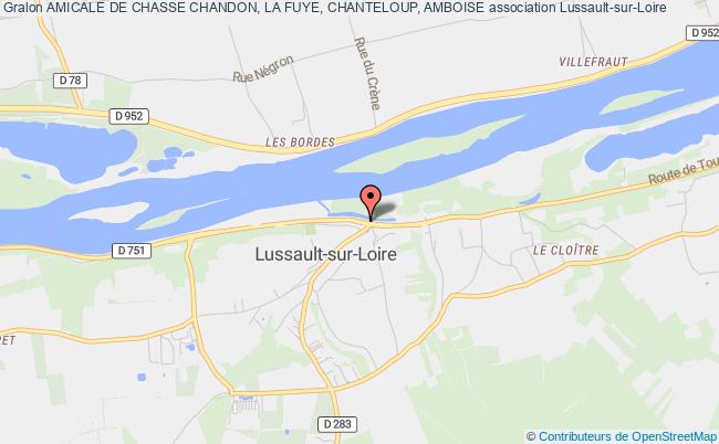 plan association Amicale De Chasse Chandon, La Fuye, Chanteloup, Amboise Lussault-sur-Loire