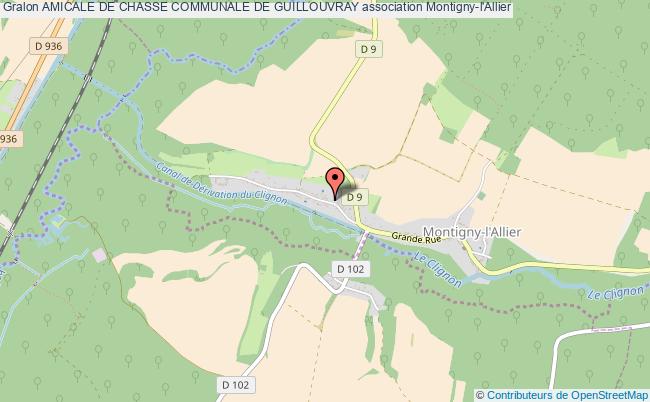 plan association Amicale De Chasse Communale De Guillouvray Montigny-l'Allier