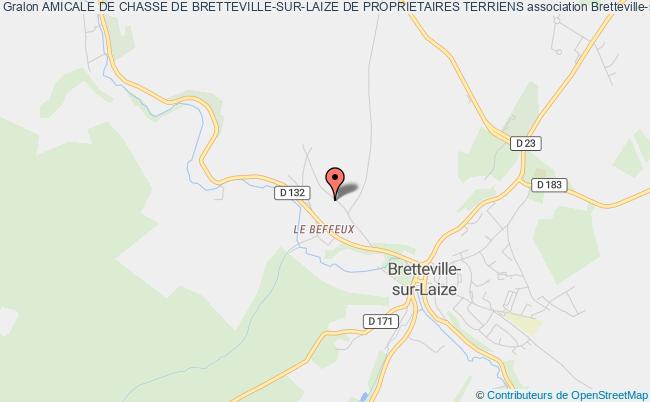 plan association Amicale De Chasse De Bretteville-sur-laize De Proprietaires Terriens Bretteville-sur-Laize