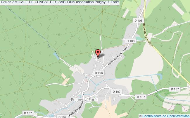 plan association Amicale De Chasse Des Sablons Poigny-la-Forêt