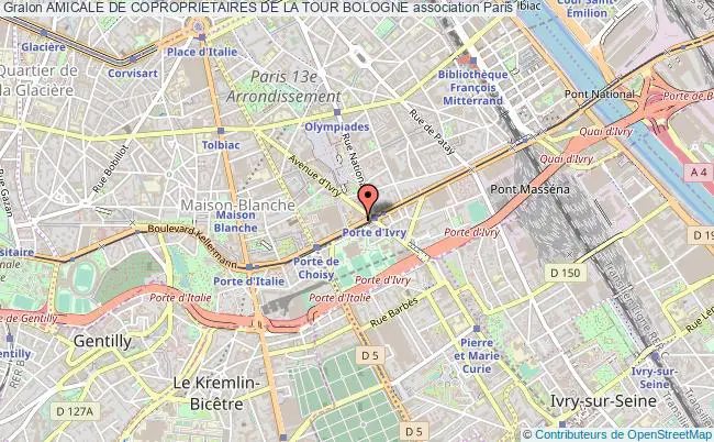 plan association Amicale De Coproprietaires De La Tour Bologne Paris
